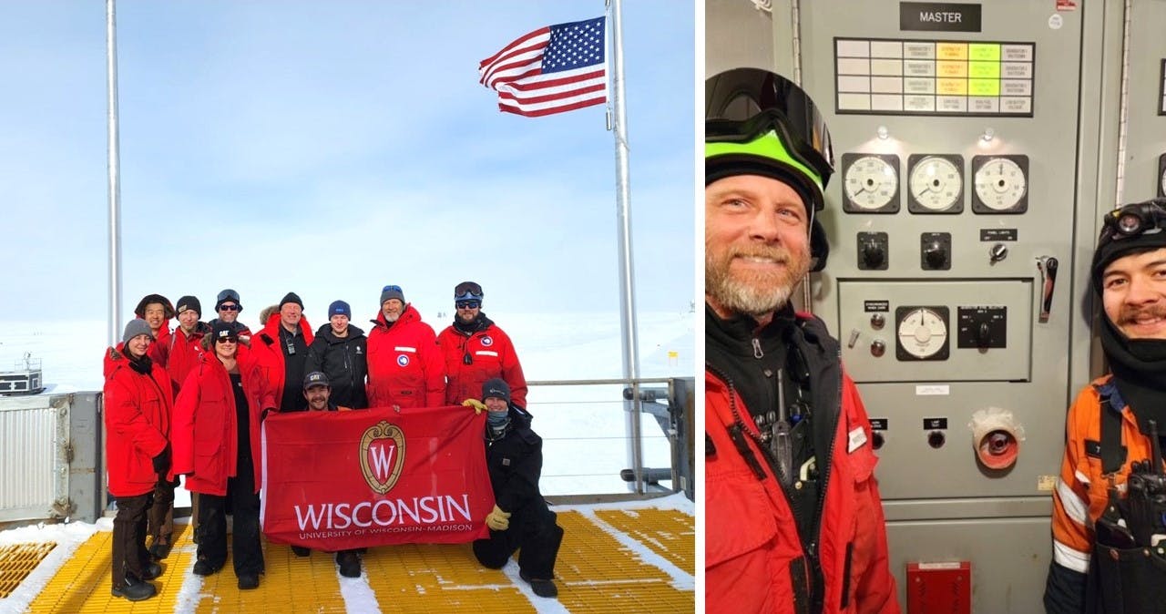 Tony and Wisconsin team in Antarctica