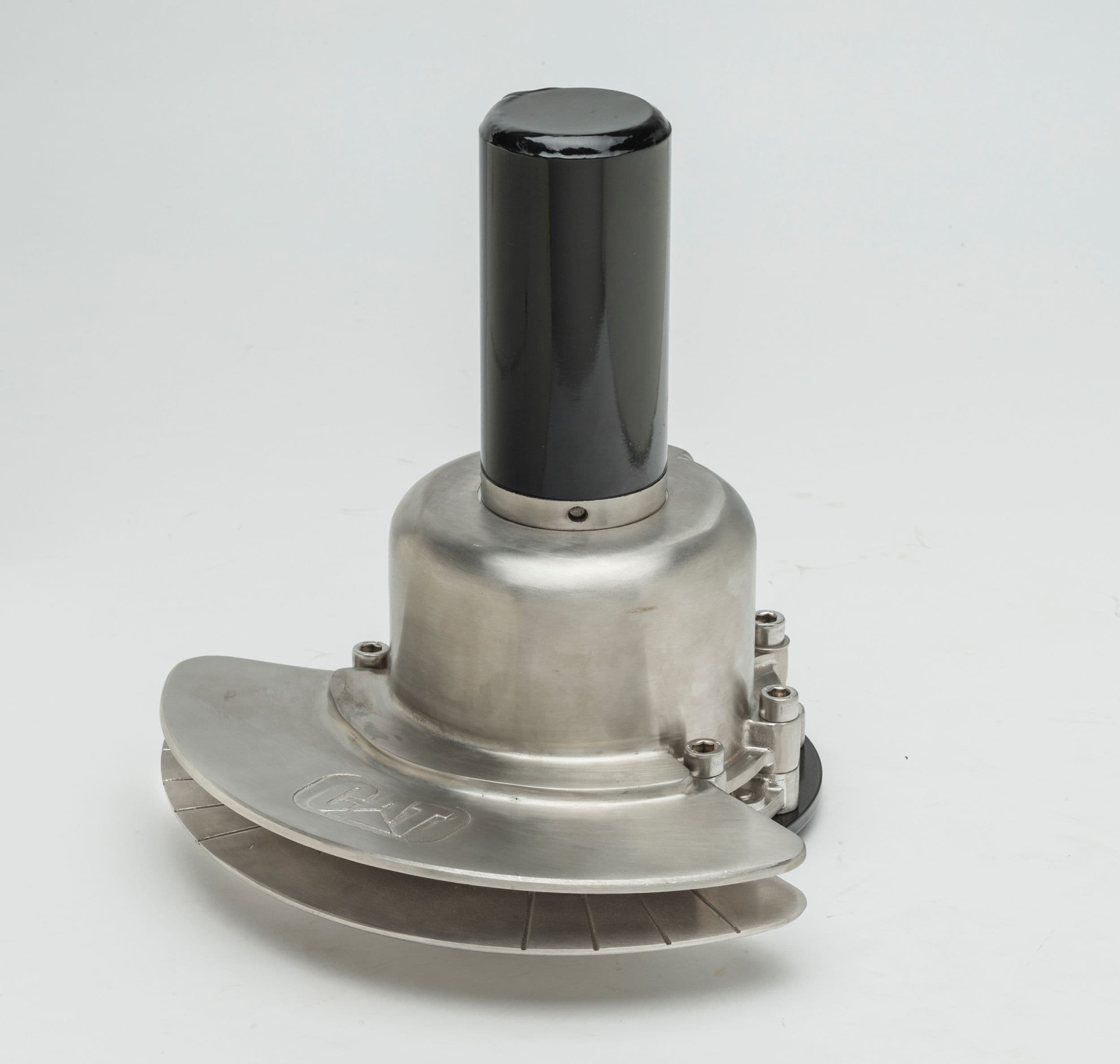 Water Delivery System (WDS) stainless steel spray head, side view