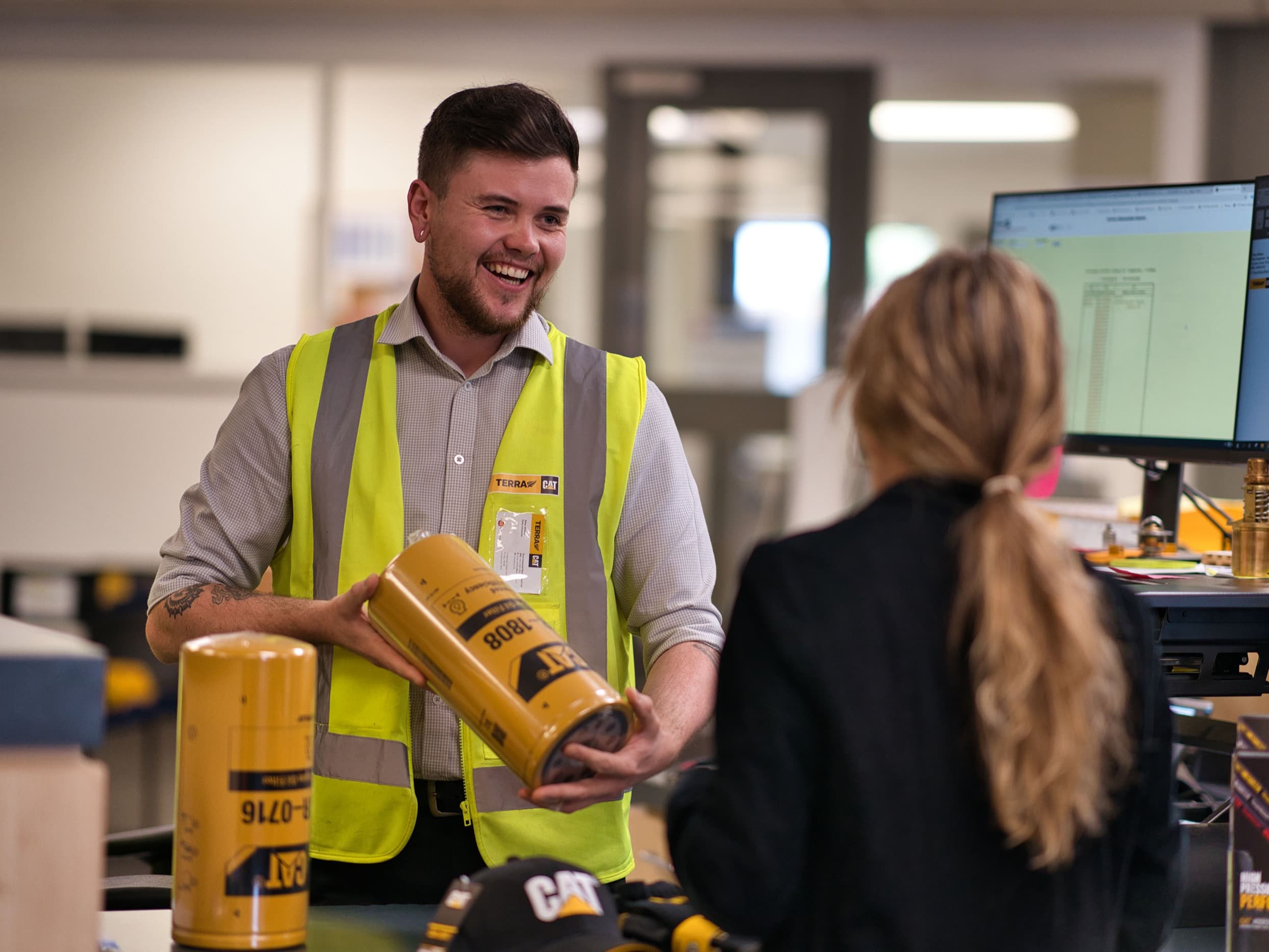 Ethan at the Terra Parts Counter